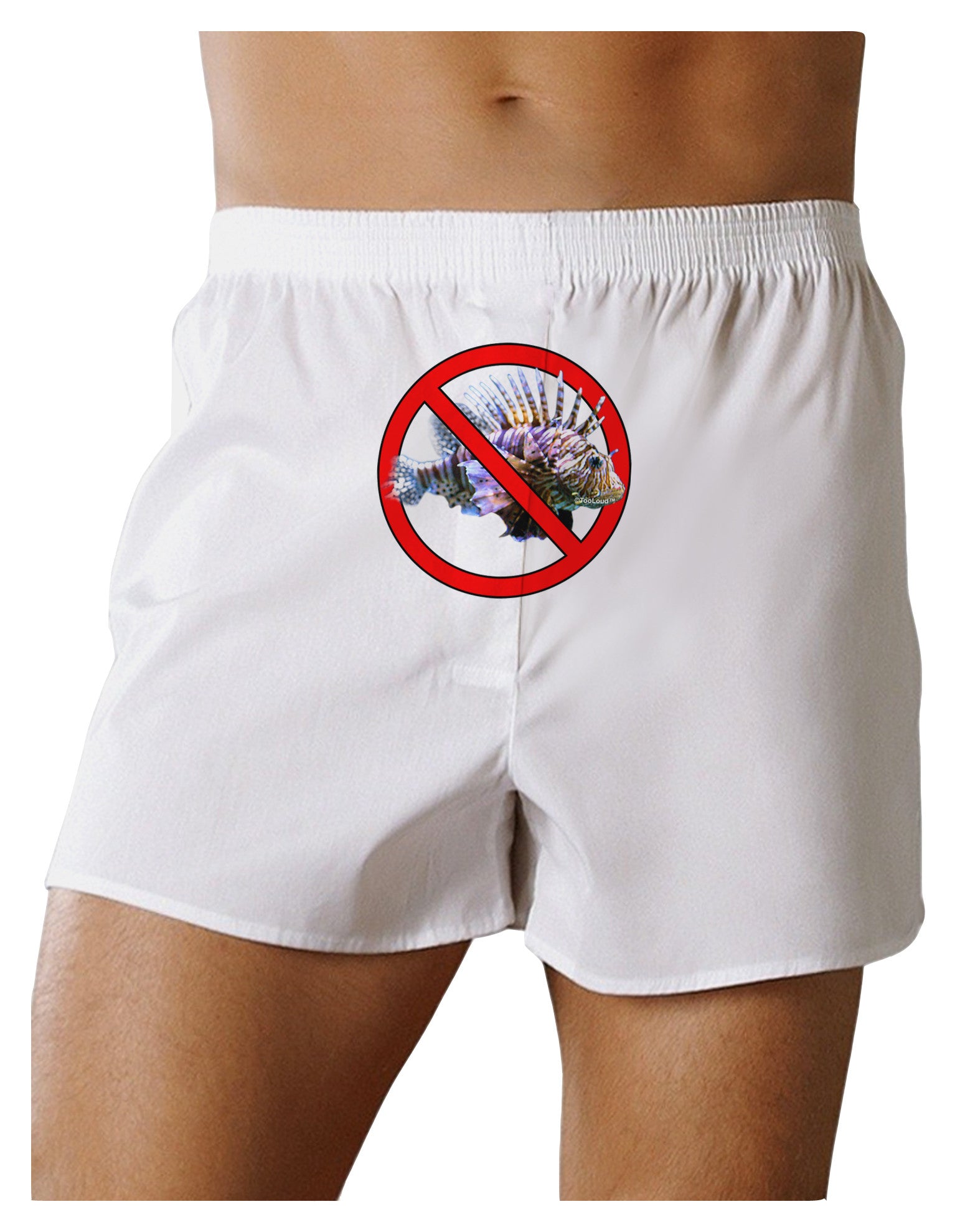 No Lionfish Front Print Boxer Shorts-Boxer Shorts-TooLoud-White-Small-Davson Sales