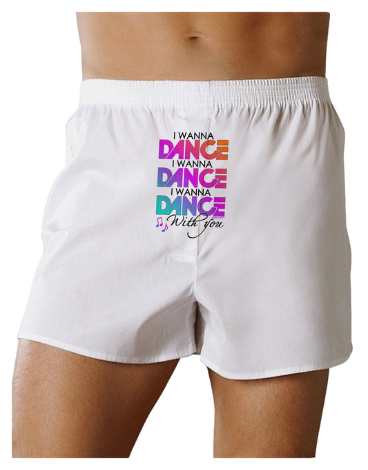 I Wanna Dance With You Front Print Boxer Shorts-Boxer Shorts-TooLoud-White-Small-Davson Sales