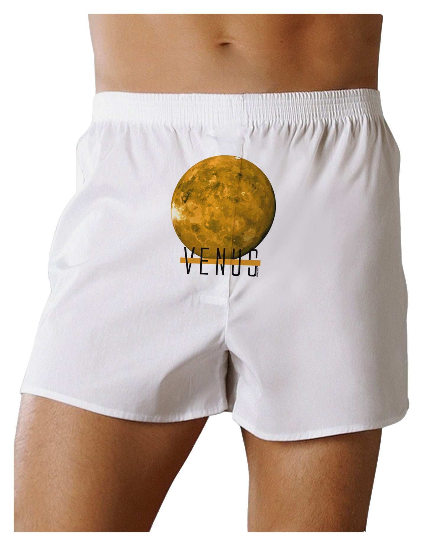 Planet Venus Text Front Print Boxer Shorts-Boxer Shorts-TooLoud-White-Small-Davson Sales