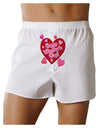 Happy Valentine's Day Romantic Hearts Front Print Boxer Shorts-Boxer Shorts-TooLoud-White-Small-Davson Sales