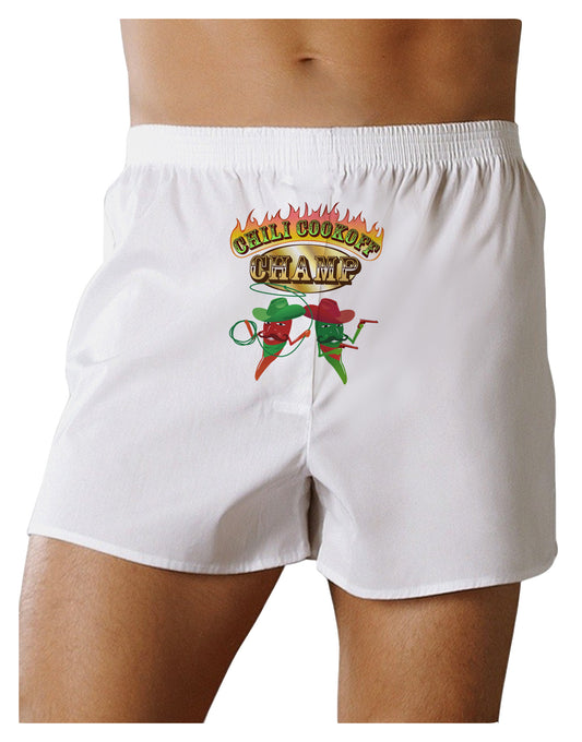 Cowboy Chili Cookoff Champ Front Print Boxer Shorts-Boxer Shorts-TooLoud-White-Small-Davson Sales