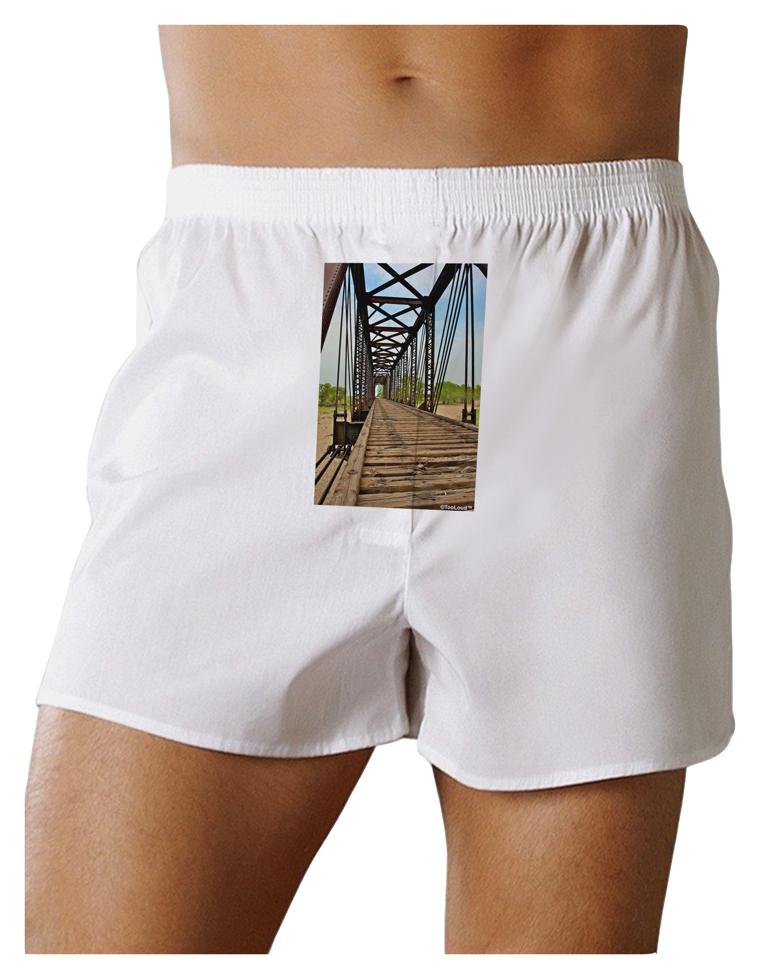 Colorado Landscape Bridge Front Print Boxer Shorts-Boxer Shorts-TooLoud-White-Small-Davson Sales