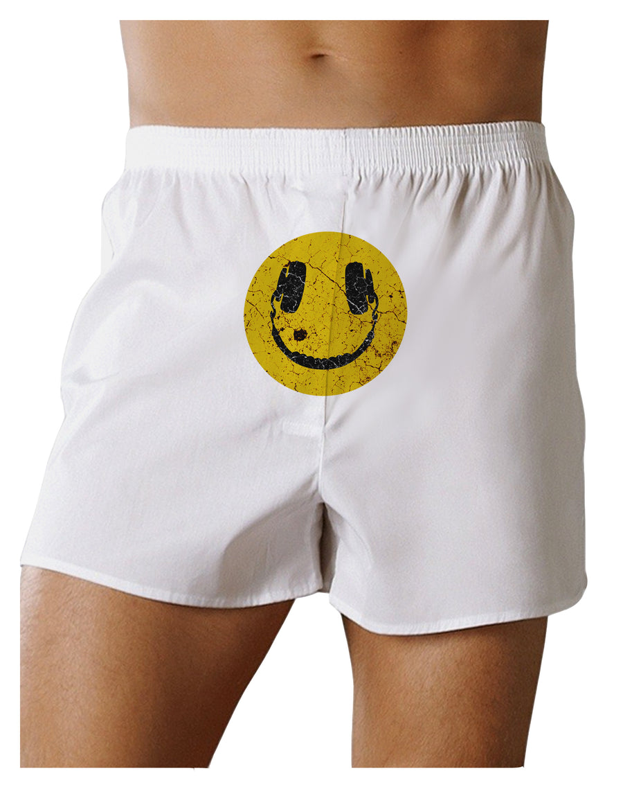 EDM Smiley Face Front Print Boxers Shorts by TooLoud-Boxer Shorts-TooLoud-White-Small-Davson Sales