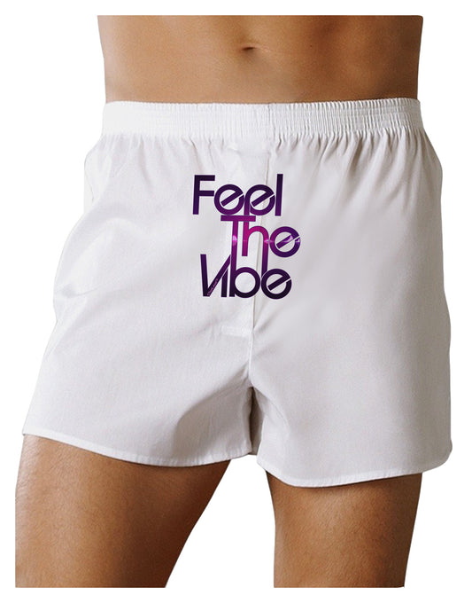 Feel The Vibe Front Print Boxer Shorts-Boxer Shorts-TooLoud-White-Small-Davson Sales