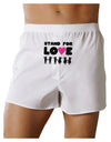 Stand For Love Pink Heart Front Print Boxer Shorts-Boxer Shorts-TooLoud-White-Small-Davson Sales