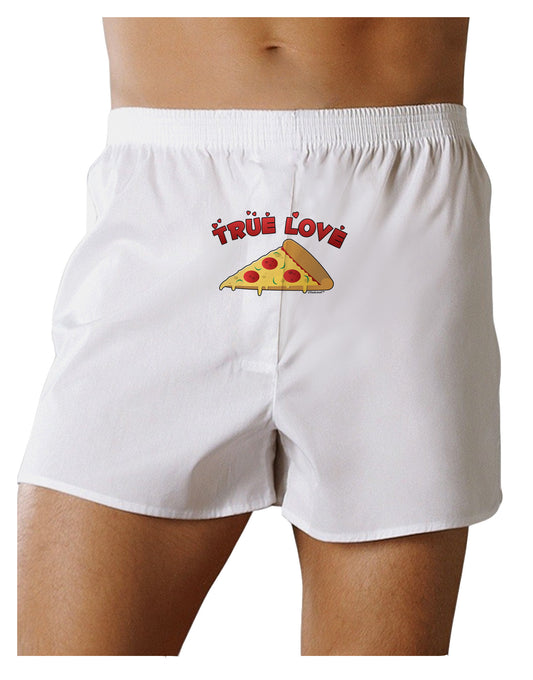 TooLoud True Love - Pizza Front Print Boxer Shorts-Boxer Shorts-TooLoud-White-Small-Davson Sales