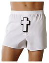 Simple Cross Design Glitter - Black Front Print Boxers Shorts by TooLoud-Boxer Shorts-TooLoud-White-Small-Davson Sales