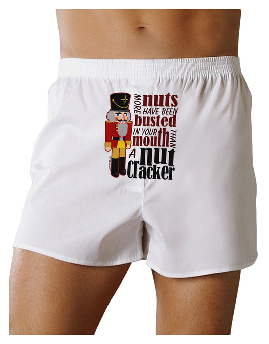 More Nuts Busted - Your Mouth Front Print Boxer Shorts by-Boxer Shorts-TooLoud-White-Small-Davson Sales