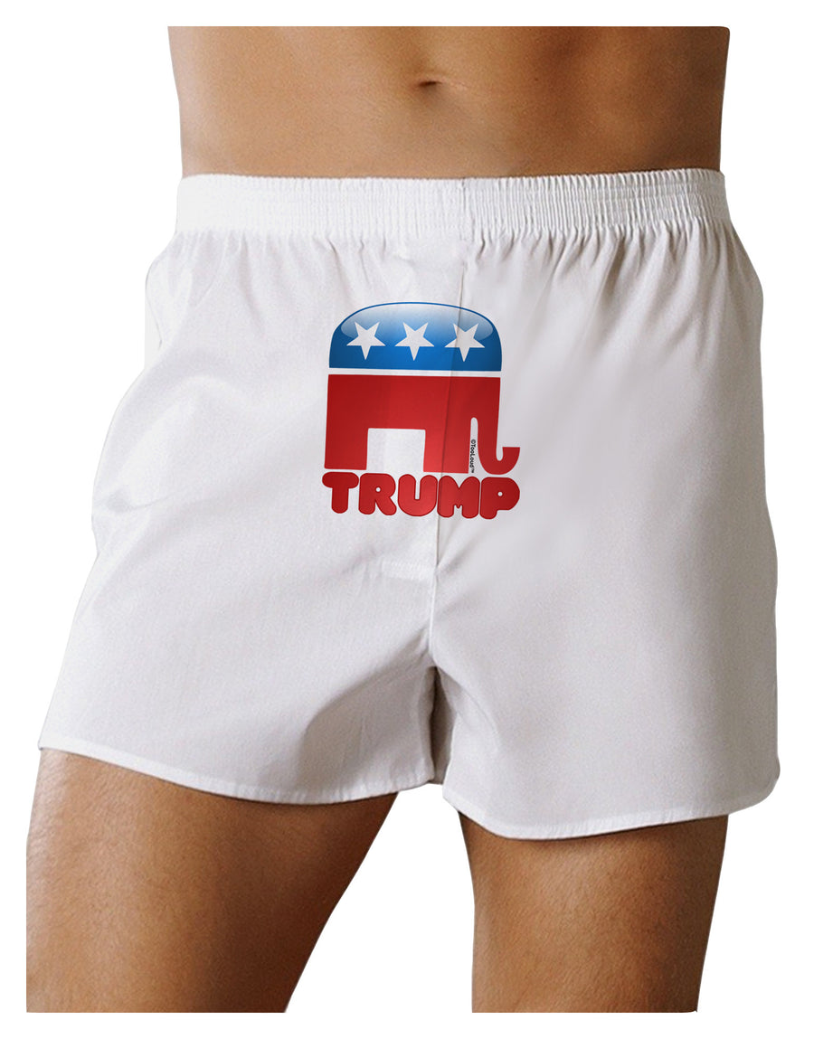 Trump Bubble Symbol Front Print Boxer Shorts-Boxer Shorts-TooLoud-White-Small-Davson Sales