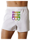 Throw Me The Beads - Mardi Gras Front Print Boxer Shorts by TooLoud-Boxer Shorts-TooLoud-White-Small-Davson Sales