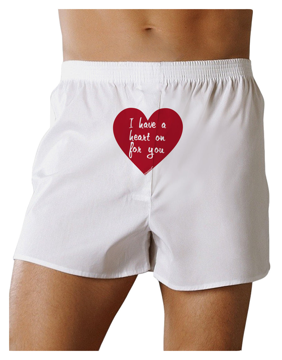 I Have a Heart On For You Front Print Boxer Shorts-Boxer Shorts-TooLoud-White-Small-Davson Sales