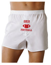 Ohio Football Front Print Boxers Shorts by TooLoud-Boxer Shorts-TooLoud-White-Small-Davson Sales