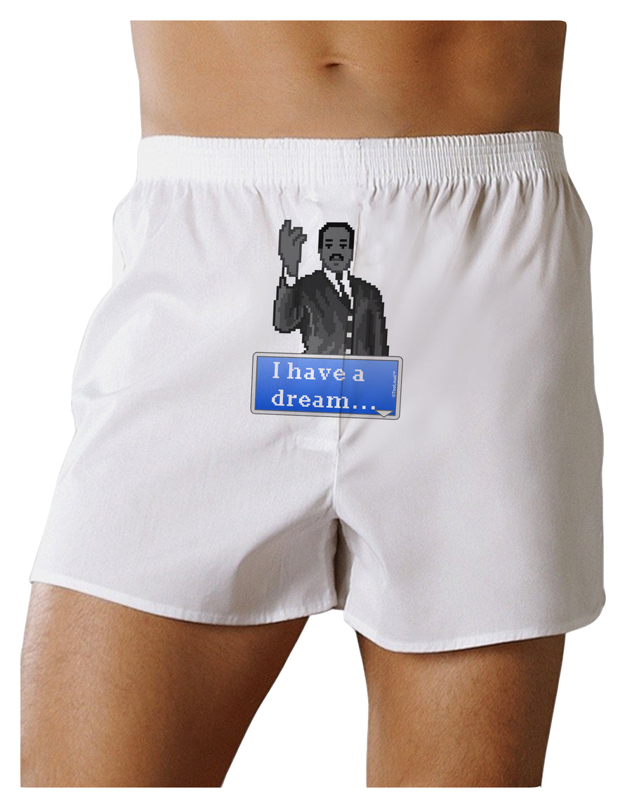 I have a Dream Pixel Art Front Print Boxers Shorts by TooLoud-TooLoud-White-Small-Davson Sales