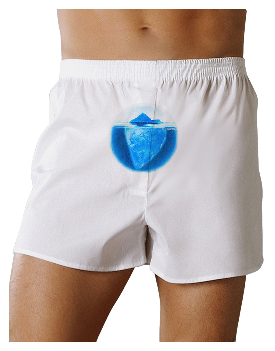 Iceberg Watercolor Front Print Boxer Shorts-Boxer Shorts-TooLoud-White-Small-Davson Sales