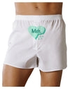 Meh Candy Heart Green - Valentines Day Front Print Boxer Shorts by TooLoud-Boxer Shorts-TooLoud-White-Small-Davson Sales