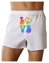 Peace and Love - Peace Heart Love Front Print Boxer Shorts-Boxer Shorts-TooLoud-White-Small-Davson Sales