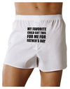 My Favorite Child Got This for Me for Father's Day Front Print Boxer Shorts by TooLoud-Boxer Shorts-TooLoud-White-Small-Davson Sales