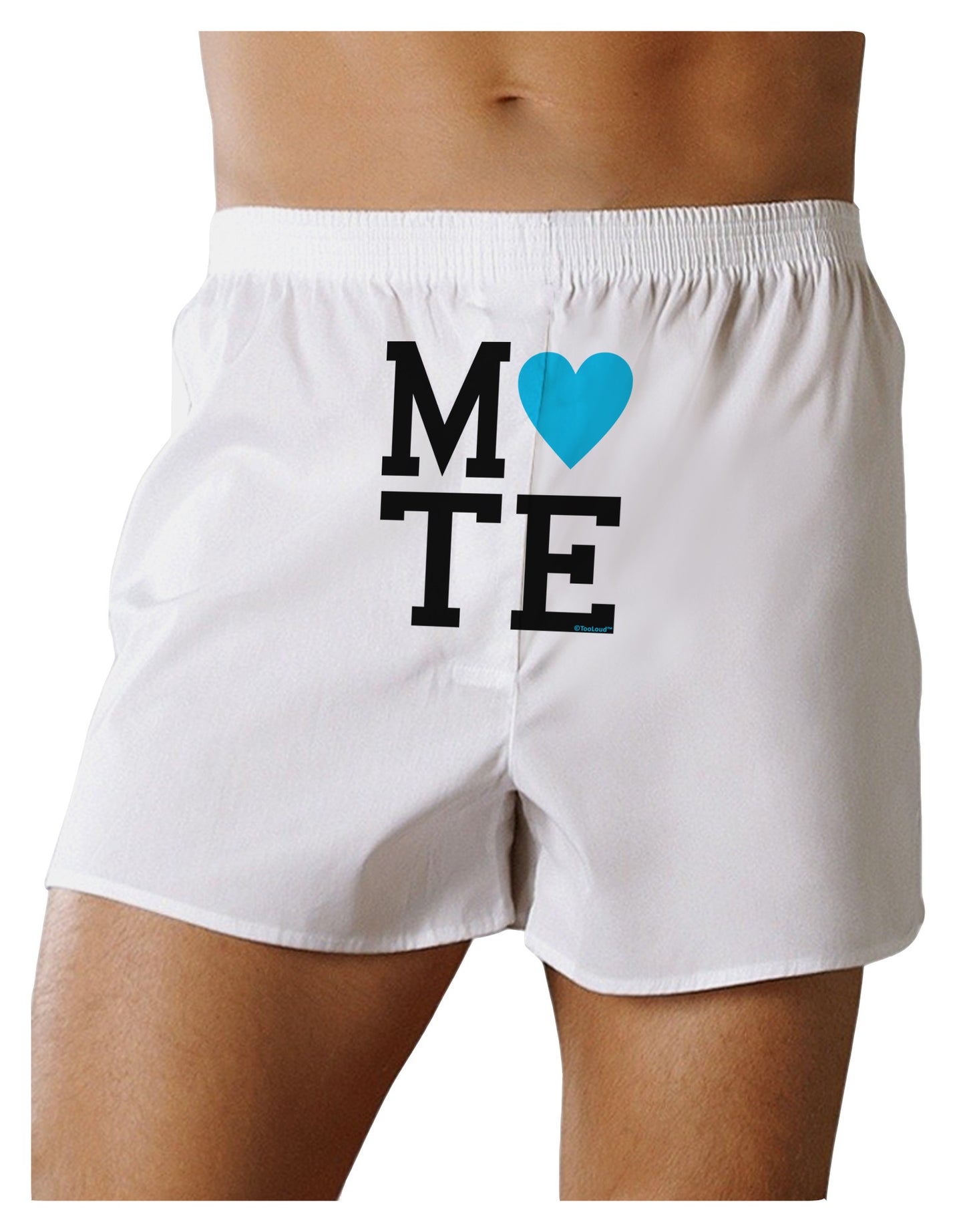 Matching Soulmate Design - Mate - Blue Front Print Boxer Shorts by TooLoud-Boxer Shorts-TooLoud-White-Small-Davson Sales