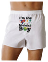 I'm the Birthday Boy - Outer Space Design Front Print Boxer Shorts by TooLoud-Boxer Shorts-TooLoud-White-Small-Davson Sales