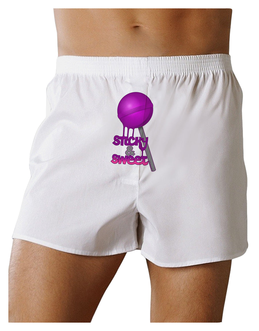 Sticky & Sweet Lollipop Front Print Boxer Shorts-Boxer Shorts-TooLoud-White-Small-Davson Sales