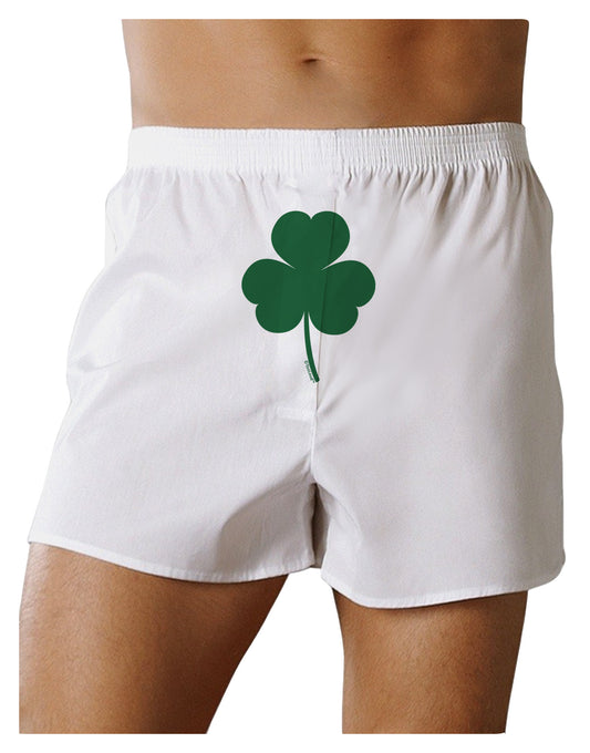 Traditional Irish Shamrock Front Print Boxer Shorts-Boxer Shorts-TooLoud-White-Small-Davson Sales