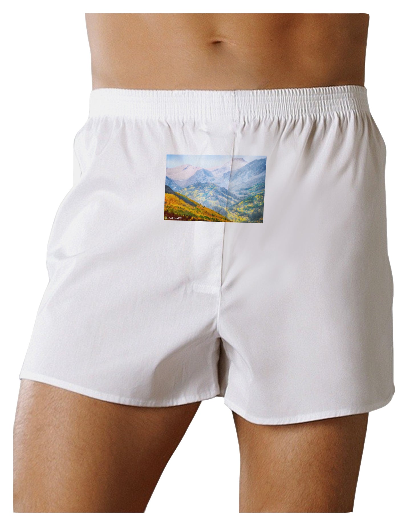 Colorado Fog Mountains Front Print Boxer Shorts-Boxer Shorts-TooLoud-White-Small-Davson Sales