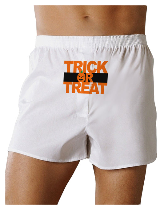Trick or Treat Text Front Print Boxer Shorts-Boxer Shorts-TooLoud-White-Small-Davson Sales