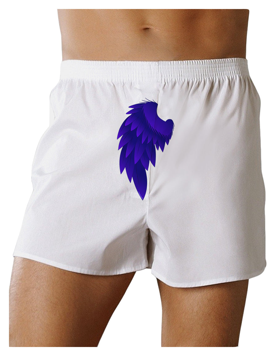 Single Left Dark Angel Wing Design - Couples Front Print Boxer Shorts-Boxer Shorts-TooLoud-White-Small-Davson Sales