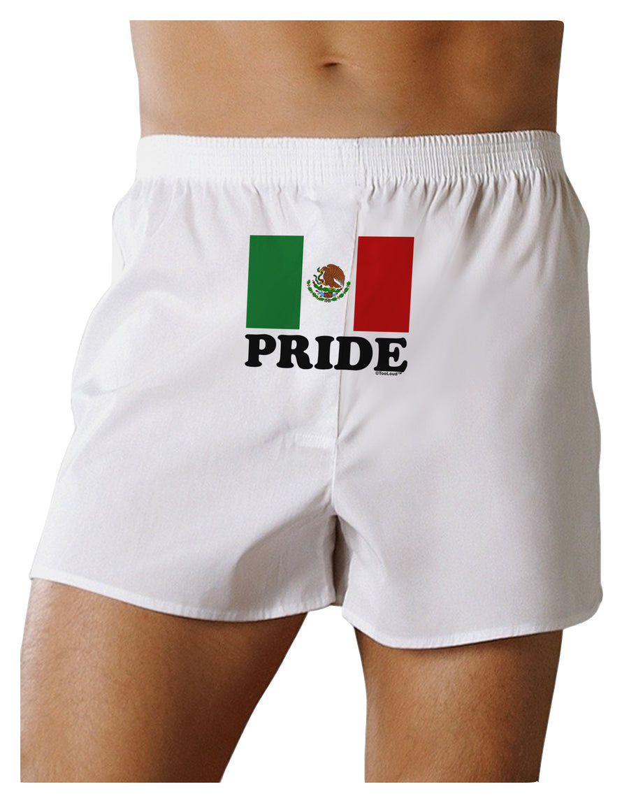 Mexican Pride - Mexican Flag Front Print Boxers Shorts by TooLoud-Boxer Shorts-TooLoud-White-Small-Davson Sales