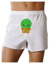 Cute Cactus Design Front Print Boxer Shorts by TooLoud-Boxer Shorts-TooLoud-White-Small-Davson Sales