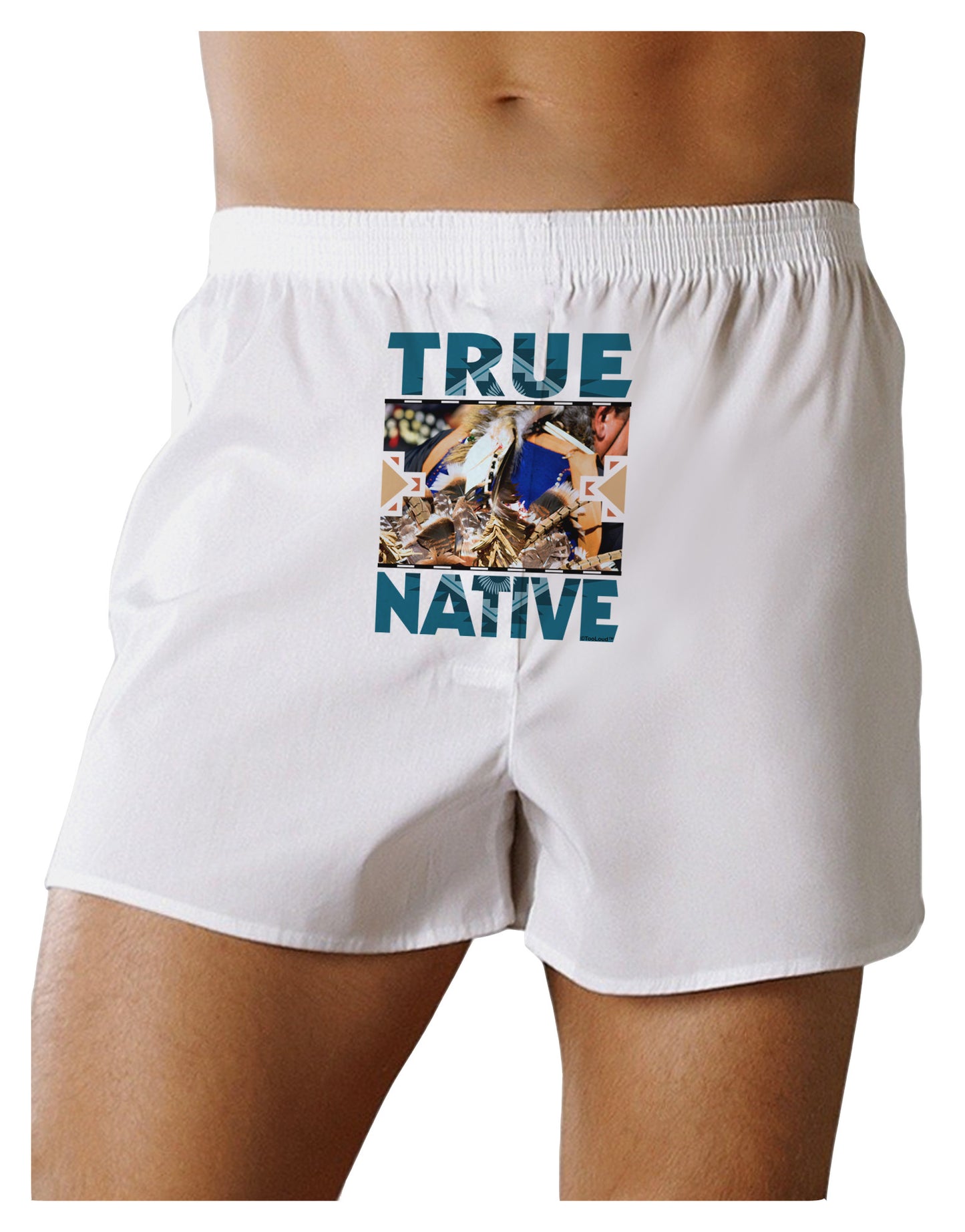 True Native American Front Print Boxer Shorts-Boxer Shorts-TooLoud-White-Small-Davson Sales