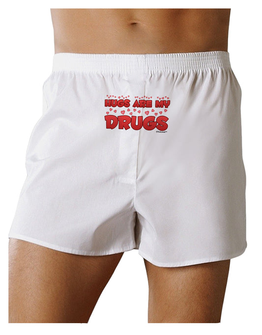 Hugs Are My Drugs Front Print Boxer Shorts-Boxer Shorts-TooLoud-White-Small-Davson Sales