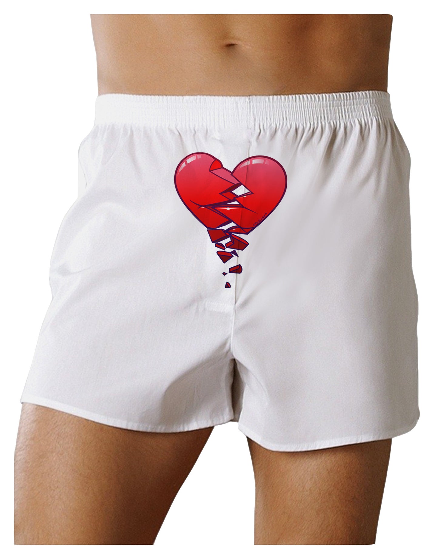 Crumbling Broken Heart Front Print Boxer Shorts by-Boxer Shorts-TooLoud-White-Small-Davson Sales