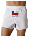 Chile Flag Front Print Boxer Shorts-Boxer Shorts-TooLoud-White-Small-Davson Sales