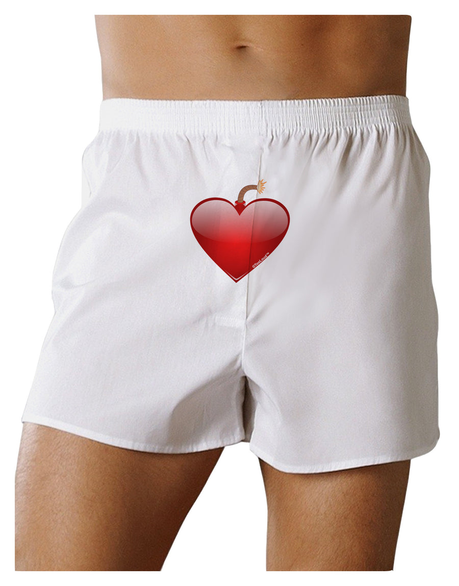 Love Bomb Front Print Boxer Shorts-Boxer Shorts-TooLoud-White-Small-Davson Sales