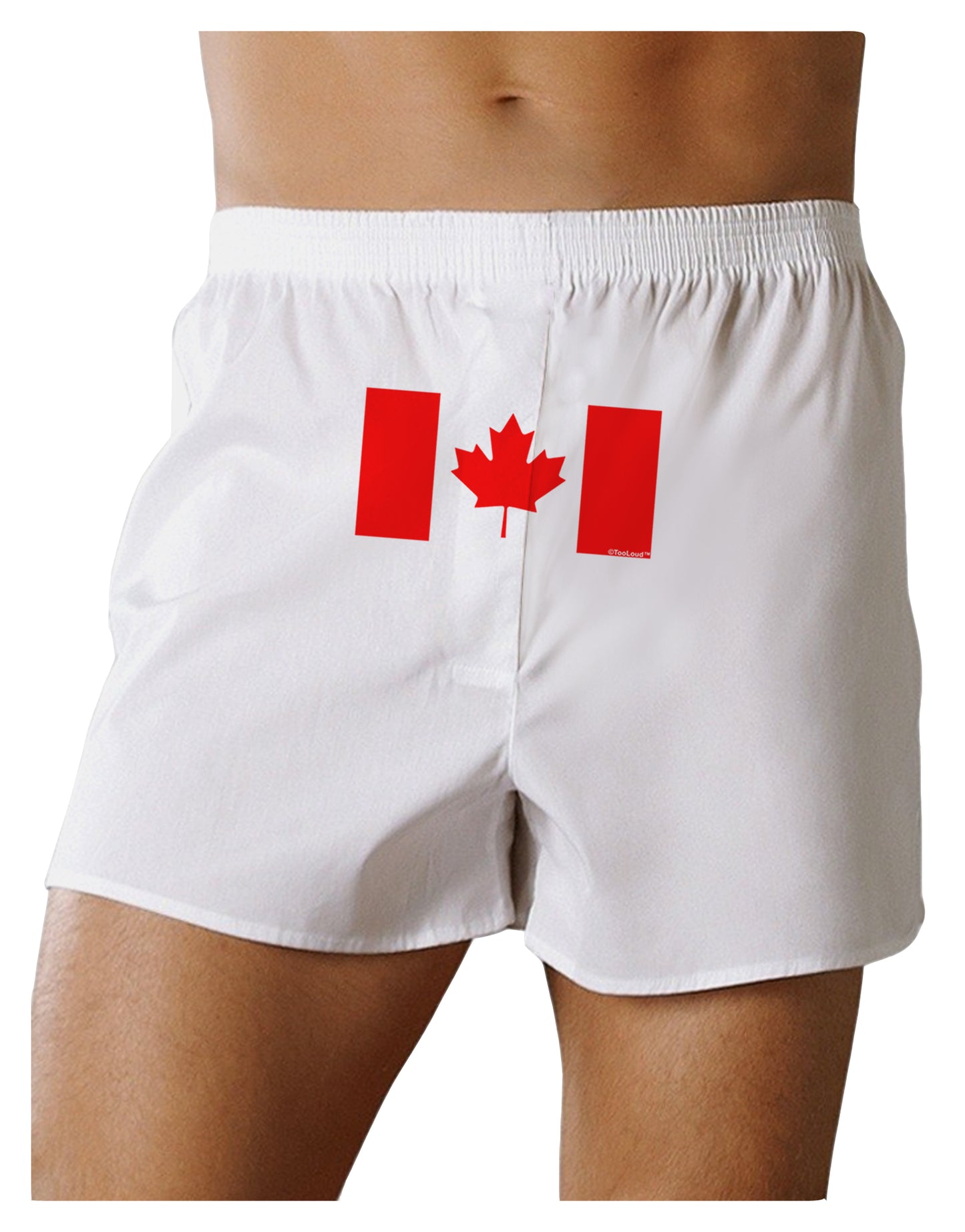 Canadian Flag Maple Leaf Colors Front Print Boxer Shorts-Boxer Shorts-TooLoud-White-Small-Davson Sales