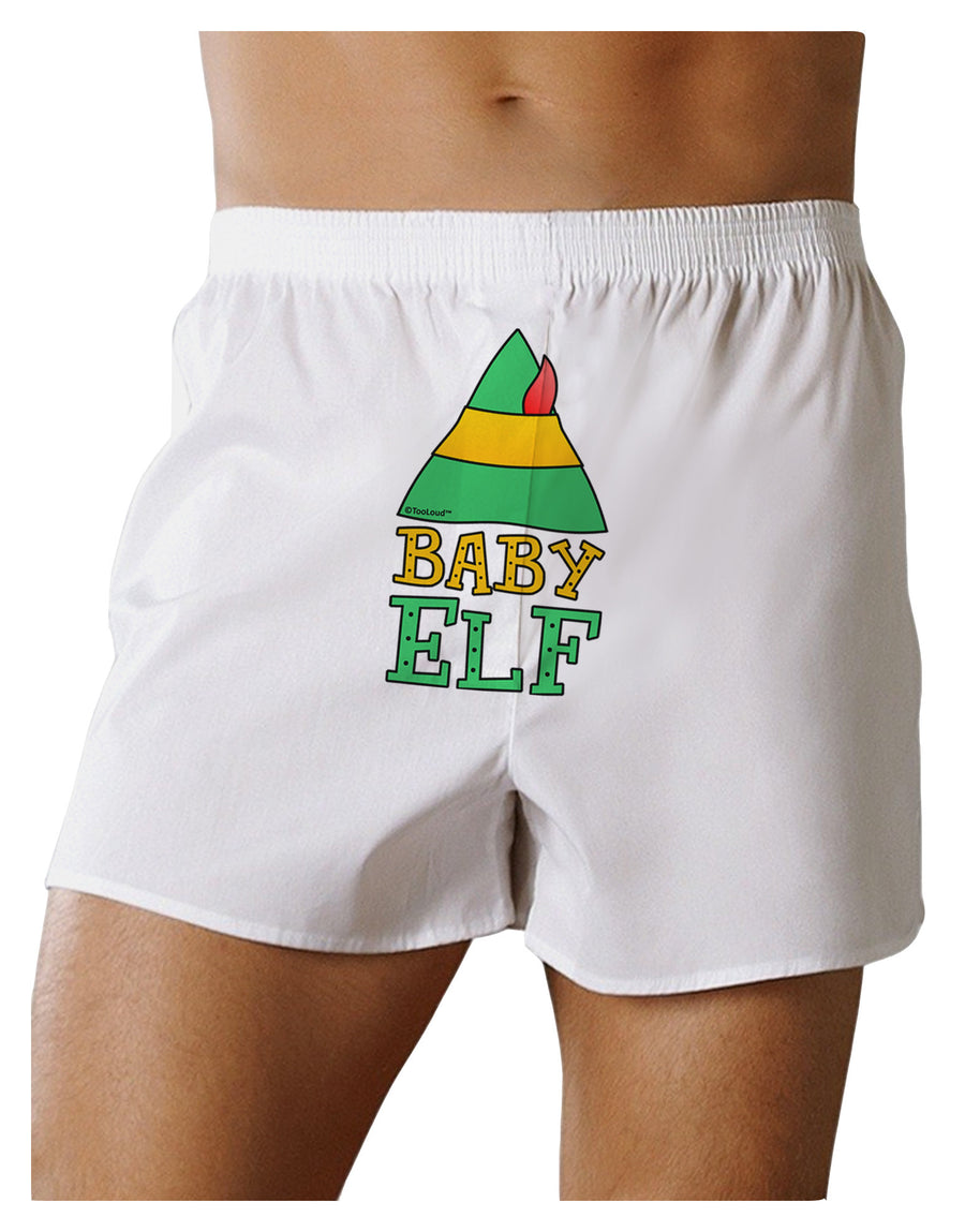 Matching Christmas Design - Elf Family - Baby Elf Front Print Boxer Shorts by TooLoud-Boxer Shorts-TooLoud-White-Small-Davson Sales