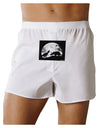 T-Rex and Triceratops Silhouettes Design Front Print Boxer Shorts by TooLoud-Boxer Shorts-TooLoud-White-Small-Davson Sales