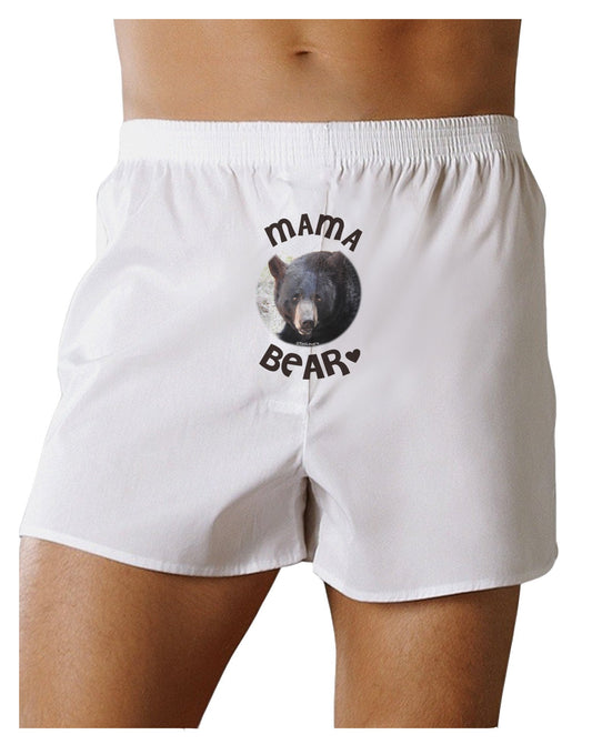Black Bear - Mama Bear Front Print Boxer Shorts-Boxer Shorts-TooLoud-White-XX-Large-Davson Sales
