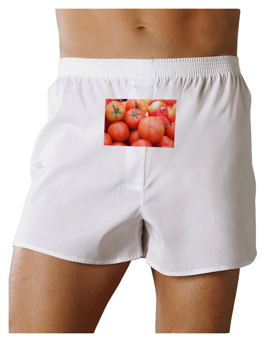 Buy Local Produce Tomatoes Front Print Boxer Shorts-Boxer Shorts-TooLoud-White-Small-Davson Sales