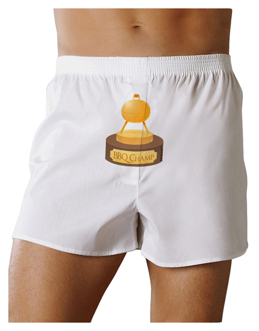 BBQ Champ - Golden Grill Trophy Front Print Boxer Shorts by TooLoud-Boxer Shorts-TooLoud-White-Small-Davson Sales