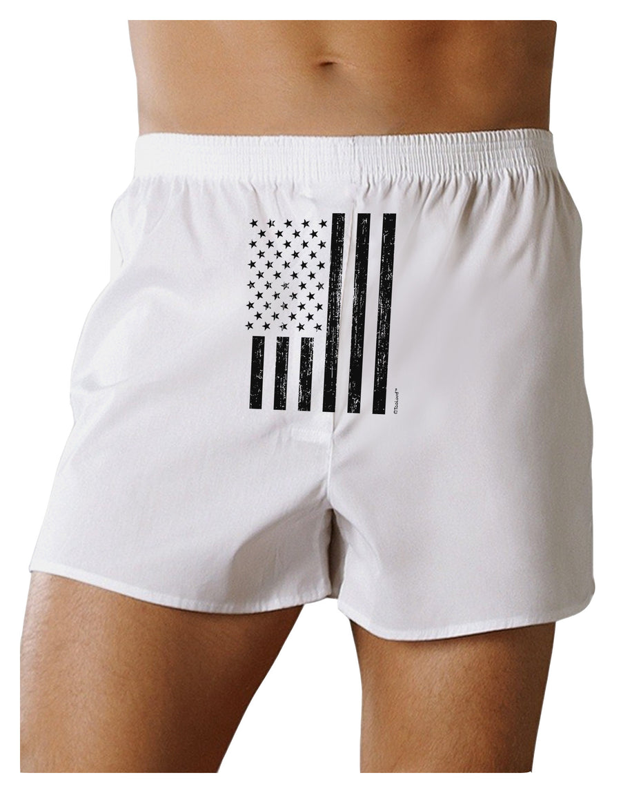 Stamp Style American Flag - Distressed Front Print Boxer Shorts by TooLoud-Boxer Shorts-TooLoud-White-Small-Davson Sales