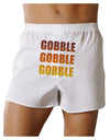 Gobble Gobble Gobble - Thanksgiving Front Print Boxer Shorts-Boxer Shorts-TooLoud-White-Small-Davson Sales