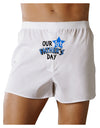 Our 1st Father's Day Front Print Boxer Shorts-Boxer Shorts-TooLoud-White-Small-Davson Sales