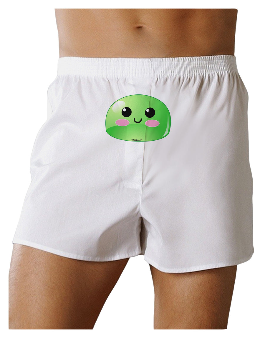 Cute RPG Slime - Green Front Print Boxer Shorts by TooLoud-Boxer Shorts-TooLoud-White-Small-Davson Sales