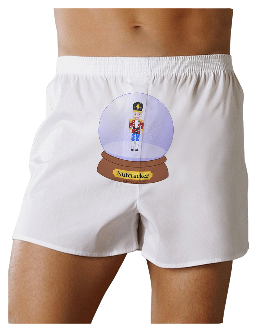 Nutcracker Snow Globe - Red Gold Black Front Print Boxers Shorts by TooLoud-Boxer Shorts-TooLoud-White-Small-Davson Sales