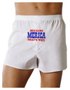 Because Merica That's Why Front Print Boxer Shorts-Boxer Shorts-TooLoud-White-Small-Davson Sales