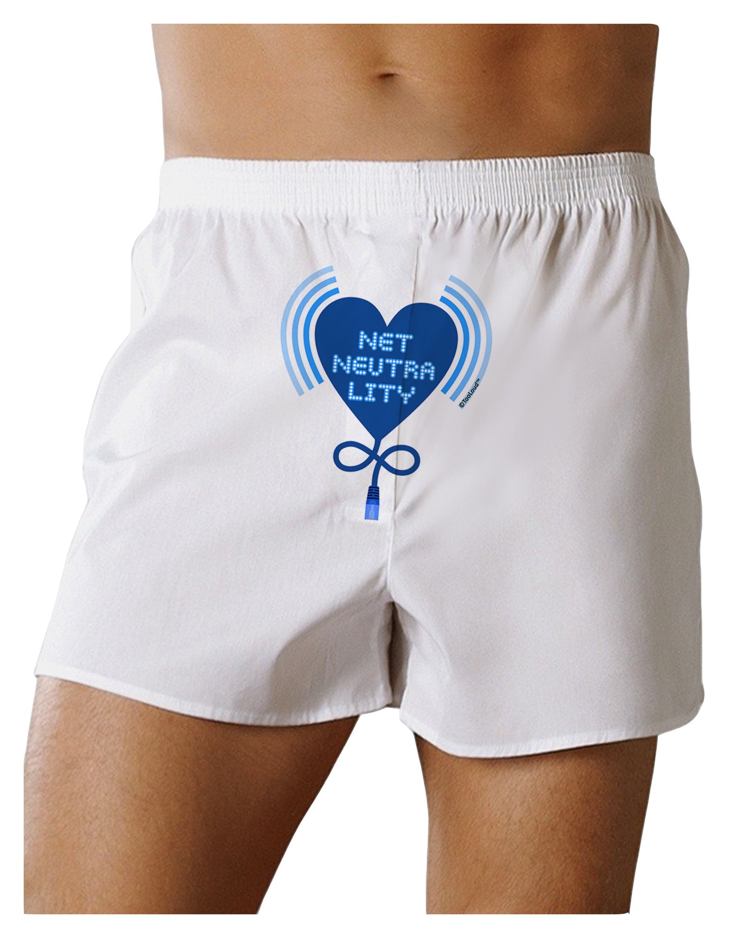 Heart Net Neutrality Front Print Boxer Shorts-Boxer Shorts-TooLoud-White-Small-Davson Sales