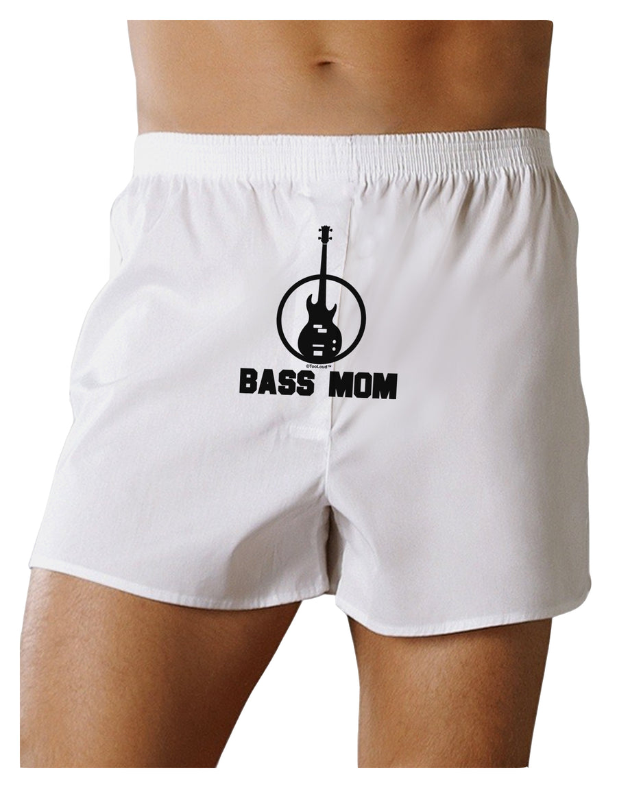 Bass Mom - Mother's Day Design Front Print Boxer Shorts-Boxer Shorts-TooLoud-White-Small-Davson Sales