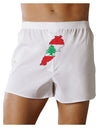 Lebanon Flag Silhouette Front Print Boxer Shorts-Boxer Shorts-TooLoud-White-Small-Davson Sales